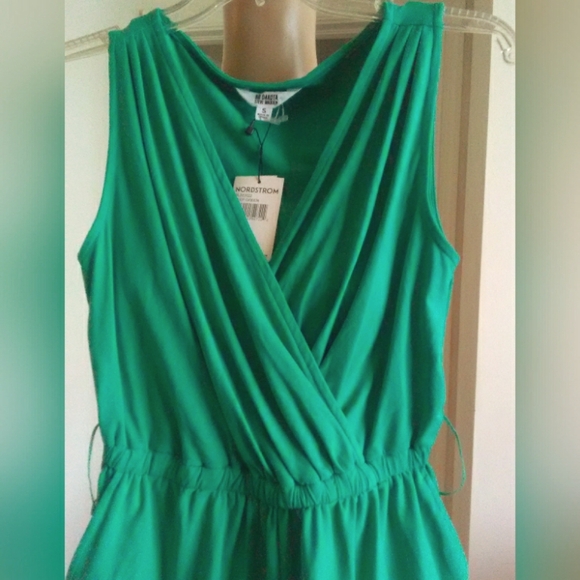 BNWT ROMPER BY BB DAKOTA ( NORDSTOM) GREEN (SICK SOFT) STRETCHY SZ. SM - Picture 2 of 5
